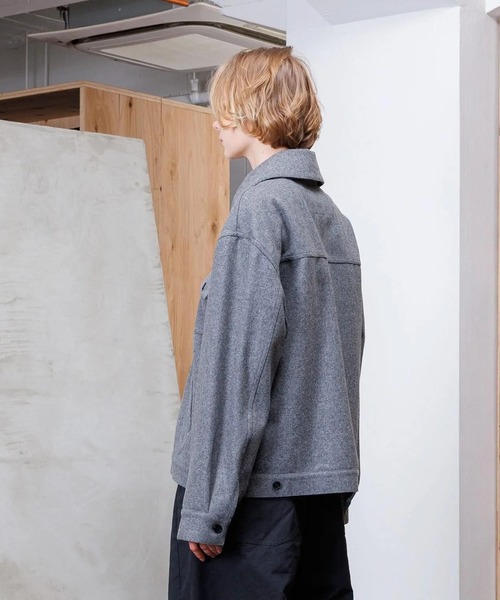 VOAAOV（ヴォアーブ）の「【VOAAOV】 RECYCLED MELTON Blouson（ブルゾン・メンズ・ネイビー/ブラック/グレー/チャコールグレー・1/2/0）」の6枚目の写真