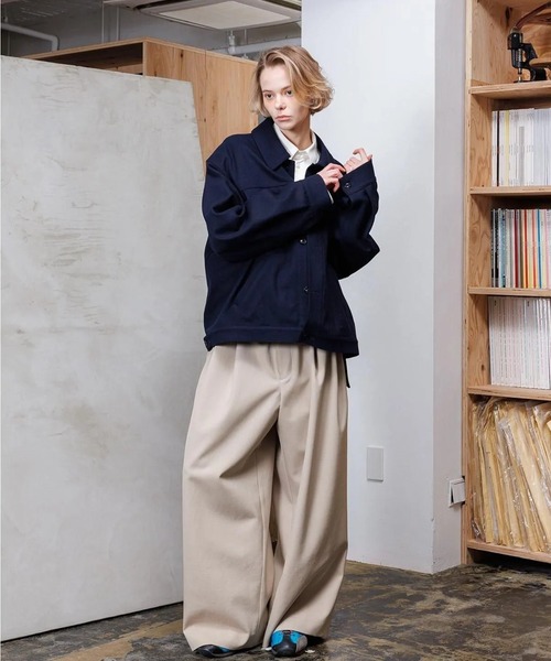 VOAAOV（ヴォアーブ）の「【VOAAOV】 RECYCLED MELTON Blouson（ブルゾン・メンズ・ネイビー/ブラック/グレー/チャコールグレー・1/2/0）」の9枚目の写真