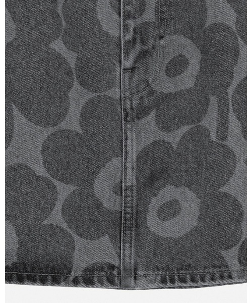 marimekko（マリメッコ）の「【ノベルティ付】《Maridenim》 Ruudut Unikko / skirt（デニムスカート・レディース・ライトグレー・40/36/34/38）」の10枚目の写真
