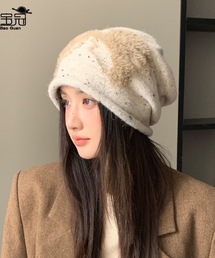 pyornim（ピョルニム）の「シャギーニット リボン ビーニー（ニットキャップ/ビーニー）」