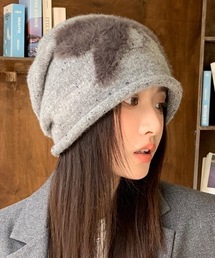 pyornim（ピョルニム）の「シャギーニット リボン ビーニー（ニットキャップ/ビーニー）」