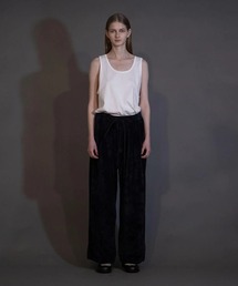 【my beautiful landlet】 CHENILLE KNIT WIDE EASY PANTS