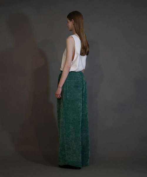 my beautiful landlet（マイビューティフルランドレット）の「【my beautiful landlet】 CHENILLE KNIT WIDE EASY PANTS（その他パンツ・メンズ・ベージュ/ネイビー/イエロー/グリーン/ブラック・1/2/0）」の10枚目の写真