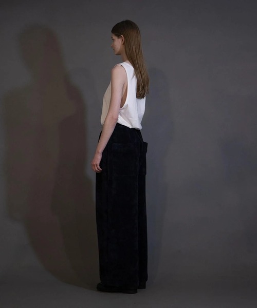 my beautiful landlet（マイビューティフルランドレット）の「【my beautiful landlet】 CHENILLE KNIT WIDE EASY PANTS（その他パンツ・メンズ・ベージュ/ネイビー/イエロー/グリーン/ブラック・1/2/0）」の7枚目の写真