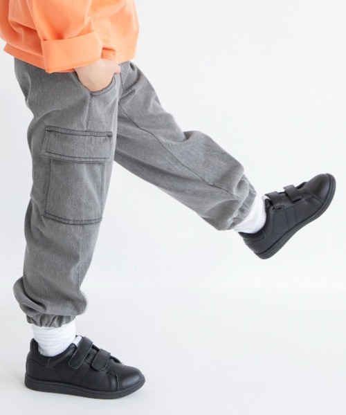 BRANSHES（ブランシェス）の「【やわらか】カーゴパンツ（カーゴパンツ・キッズ・アイボリー/グレー/ブルー・100/110/80/90/140/120/130/150）」の2枚目の写真