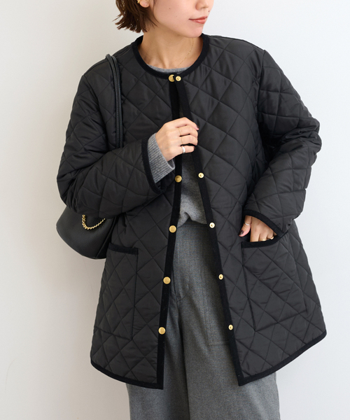 TRADITIONAL WEATHERWEAR】ARKLEY A-LINE MIDDLE：キルティング