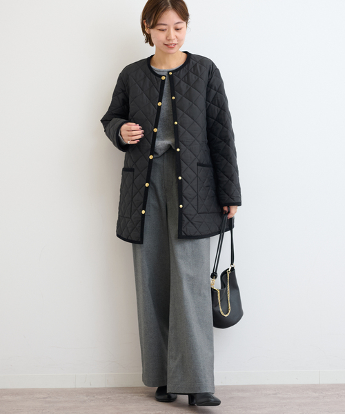 Traditional Weatherwear（トラディショナルウェザーウェア）の「【TRADITIONAL WEATHERWEAR】ARKLEY A-LINE MIDDLE：キルティングジャケット（その他アウター・レディース・ブラック・32/34）」の3枚目の写真