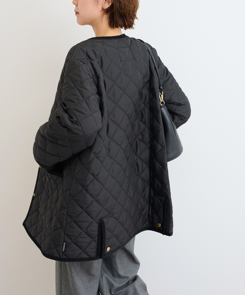 Traditional Weatherwear（トラディショナルウェザーウェア）の「【TRADITIONAL WEATHERWEAR】ARKLEY A-LINE MIDDLE：キルティングジャケット（その他アウター・レディース・ブラック・32/34）」の11枚目の写真