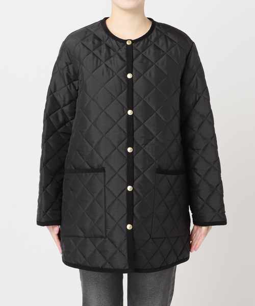 Traditional Weatherwear（トラディショナルウェザーウェア）の「【TRADITIONAL WEATHERWEAR】ARKLEY A-LINE MIDDLE：キルティングジャケット（その他アウター・レディース・ブラック・32/34）」の12枚目の写真