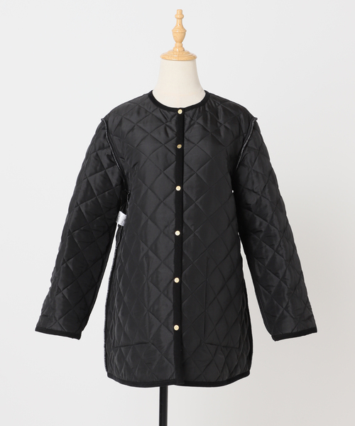 Traditional Weatherwear（トラディショナルウェザーウェア）の「【TRADITIONAL WEATHERWEAR】ARKLEY A-LINE MIDDLE：キルティングジャケット（その他アウター・レディース・ブラック・32/34）」の22枚目の写真