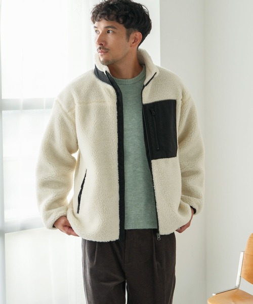 FOUND GOOD(ファウンドグッド)の「エアサーマルボアJK(その他アウター・メンズ・グレー系/ホワイト系1/ブラック・S/M/XL/L)」の2枚目の写真