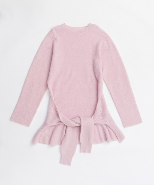 PRANK PROJECT（プランクプロジェクト）の「ノットフロントニットチュニック / Knot Front Knit Tunic（チュニック・レディース・グレー/ブラック/ピンク・FREE）」の18枚目の写真