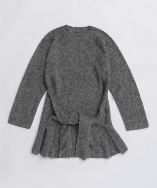 PRANK PROJECT（プランクプロジェクト）の「ノットフロントニットチュニック / Knot Front Knit Tunic（チュニック・レディース・グレー/ブラック/ピンク・FREE）」の20枚目の写真