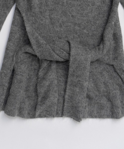 PRANK PROJECT（プランクプロジェクト）の「ノットフロントニットチュニック / Knot Front Knit Tunic（チュニック・レディース・グレー/ブラック/ピンク・FREE）」の22枚目の写真