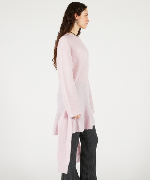 PRANK PROJECT（プランクプロジェクト）の「ノットフロントニットチュニック / Knot Front Knit Tunic（チュニック・レディース・グレー/ブラック/ピンク・FREE）」の10枚目の写真