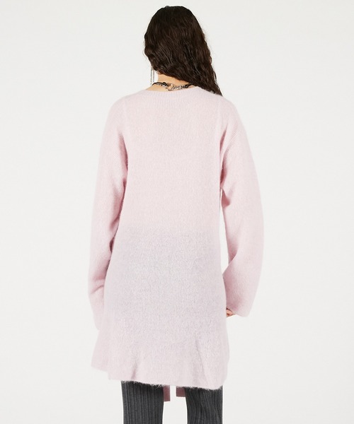 PRANK PROJECT（プランクプロジェクト）の「ノットフロントニットチュニック / Knot Front Knit Tunic（チュニック・レディース・グレー/ブラック/ピンク・FREE）」の9枚目の写真