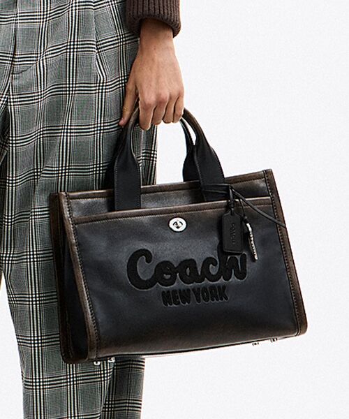 COACH ブラック レザートートバッグ COACH（コーチ） バッグ メンズ アウトレット トートバッグ レザー