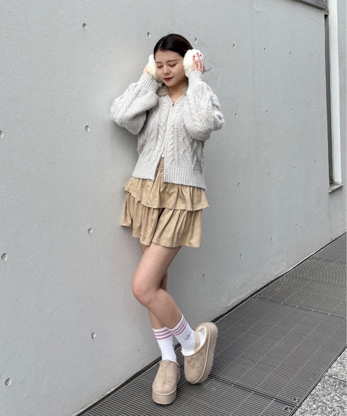 one way(ワンウェイ)の「ファー付きニットパーカー(ニット/セーター・レディース・ピンク/ホワイト/グレー・FREE)」の22枚目の写真