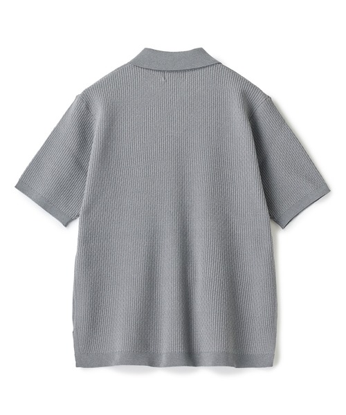 MEN'S BIGI（メンズビギ）の「バンブーリンクス スキッパーニットポロ（ポロシャツ・メンズ・ネイビー/ブラック/グレー/ブラウン・02/04/03）」の9枚目の写真