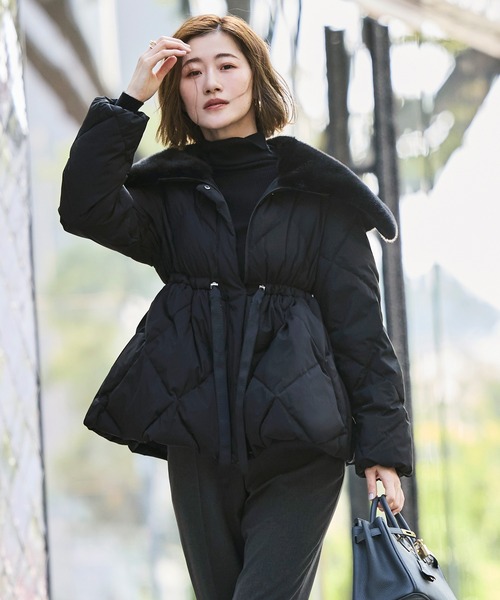 洗える / 撥水加工 / 静電気防止 ｜ エコファー カラー ダウンコート