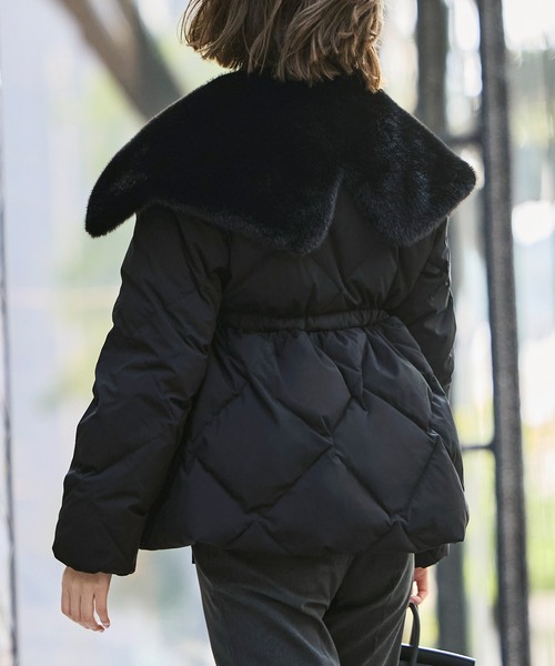 洗える / 撥水加工 / 静電気防止 ｜ エコファー カラー ダウンコート