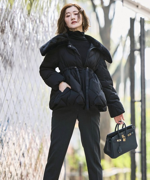 洗える / 撥水加工 / 静電気防止 ｜ エコファー カラー ダウンコート