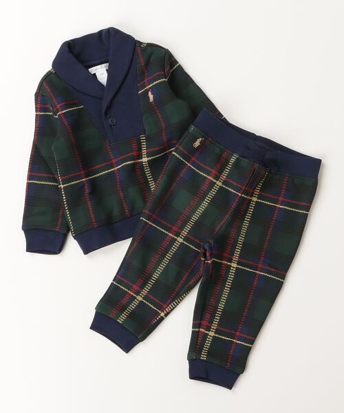 セール】チェック フリース スウェットシャツ & パンツ セット（その他
