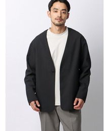 SUIT SQUARE（スーツスクエア）の「カーディガンシャツ 吸水速乾 ストレッチ 防シワ トロピカル 無地（シャツ/ブラウス）」