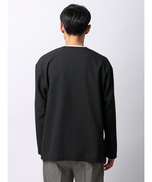 SUIT SQUARE(スーツスクエア)の「カーディガンシャツ 吸水速乾 ストレッチ 防シワ トロピカル 無地(シャツ/ブラウス・メンズ・ブラック系/ベージュ系・LL/L/M/S)」の16枚目の写真