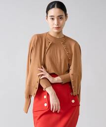 Tiara | クルミ釦クルーネックカーディガン(カーディガン/ボレロ)