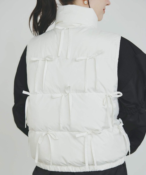 セール】リボンダウンベスト（ダウンベスト）｜PICCIN（ピッチン）の