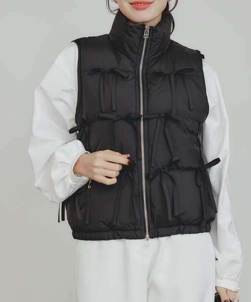 セール】リボンダウンベスト（ダウンベスト）｜PICCIN（ピッチン）の