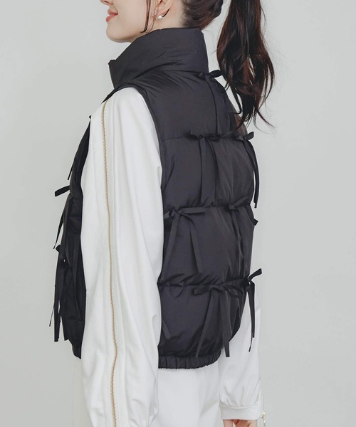 セール】リボンダウンベスト（ダウンベスト）｜PICCIN（ピッチン）の