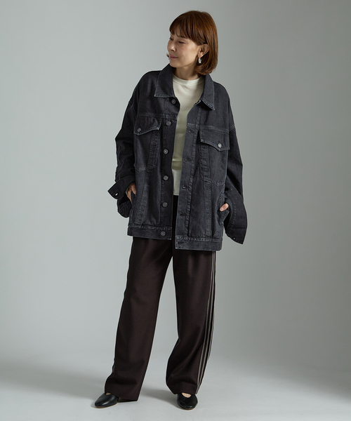 AGOLDE（エーゴールドイー）の「AGOLDE エーゴールドイー REWORKED WAYNE JACKET in Spider A5045-1557（デニムジャケット・レディース・ブラック系その他・SMALL/X-SMALL）」の3枚目の写真