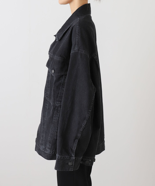 AGOLDE（エーゴールドイー）の「AGOLDE エーゴールドイー REWORKED WAYNE JACKET in Spider A5045-1557（デニムジャケット・レディース・ブラック系その他・SMALL/X-SMALL）」の9枚目の写真