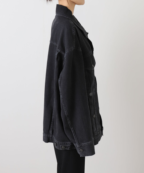 AGOLDE（エーゴールドイー）の「AGOLDE エーゴールドイー REWORKED WAYNE JACKET in Spider A5045-1557（デニムジャケット・レディース・ブラック系その他・SMALL/X-SMALL）」の11枚目の写真