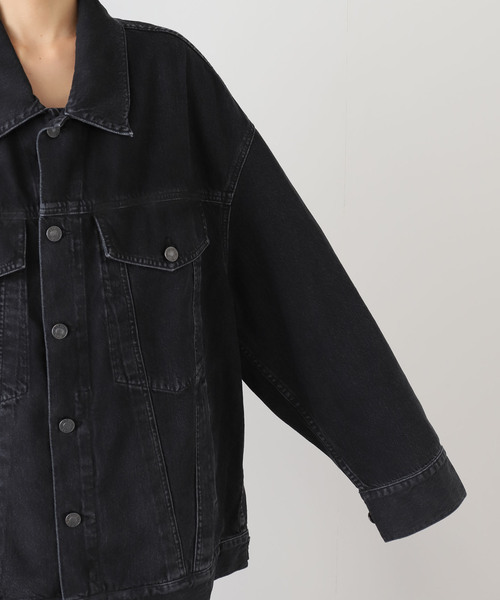 AGOLDE（エーゴールドイー）の「AGOLDE エーゴールドイー REWORKED WAYNE JACKET in Spider A5045-1557（デニムジャケット・レディース・ブラック系その他・SMALL/X-SMALL）」の12枚目の写真