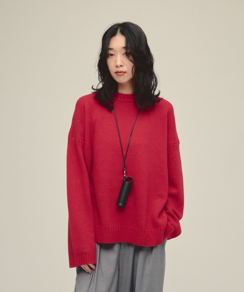 JEANASIS(ジーナシス)の「【eL】5G Guernsey Pullover/588094(ニット/セーター・レディース・ホワイト系その他/レッド/グレー・FREE)」の3枚目の写真