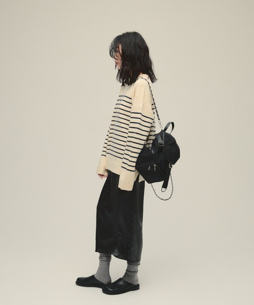 JEANASIS(ジーナシス)の「【eL】5G Guernsey Pullover/588094(ニット/セーター・レディース・ホワイト系その他/レッド/グレー・FREE)」の5枚目の写真