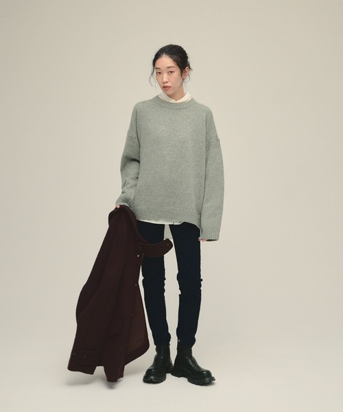 JEANASIS(ジーナシス)の「【eL】5G Guernsey Pullover/588094(ニット/セーター・レディース・ホワイト系その他/レッド/グレー・FREE)」の9枚目の写真