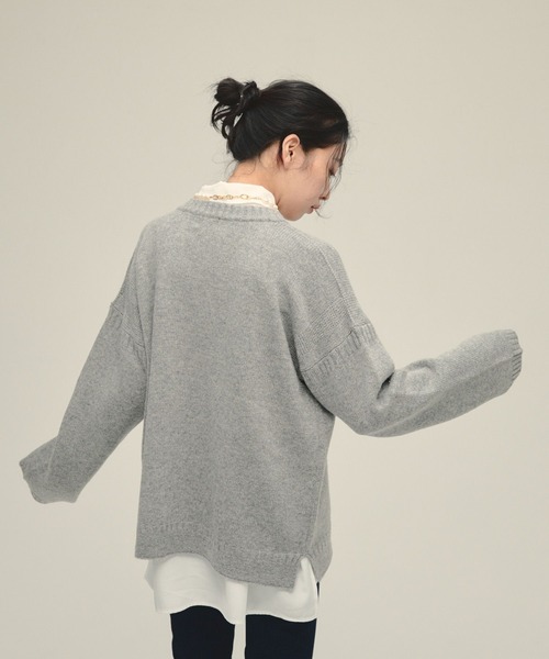 JEANASIS(ジーナシス)の「【eL】5G Guernsey Pullover/588094(ニット/セーター・レディース・ホワイト系その他/レッド/グレー・FREE)」の14枚目の写真