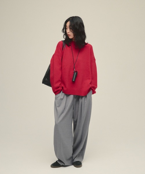 JEANASIS(ジーナシス)の「【eL】5G Guernsey Pullover/588094(ニット/セーター・レディース・ホワイト系その他/レッド/グレー・FREE)」の15枚目の写真