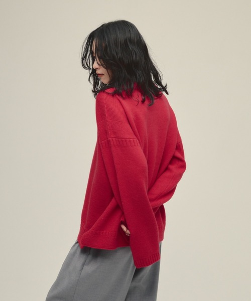 JEANASIS(ジーナシス)の「【eL】5G Guernsey Pullover/588094(ニット/セーター・レディース・ホワイト系その他/レッド/グレー・FREE)」の18枚目の写真