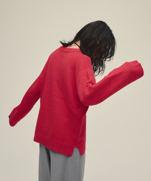 JEANASIS(ジーナシス)の「【eL】5G Guernsey Pullover/588094(ニット/セーター・レディース・ホワイト系その他/レッド/グレー・FREE)」の19枚目の写真