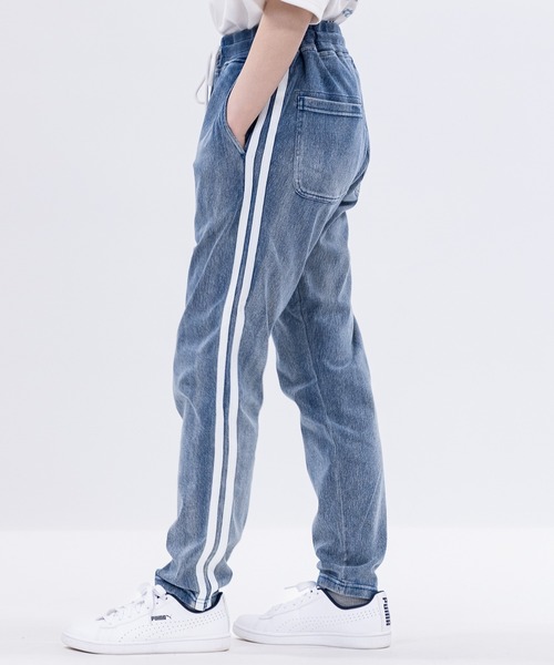 JOHN'S CLOSET(ジョンズクローゼット)の「【13】カットデニムサイドライン アンクルパンツ(デニムパンツ・メンズ・ネイビー/ブルー・MEDIUM/X-LARGE/LARGE)」の1枚目の写真