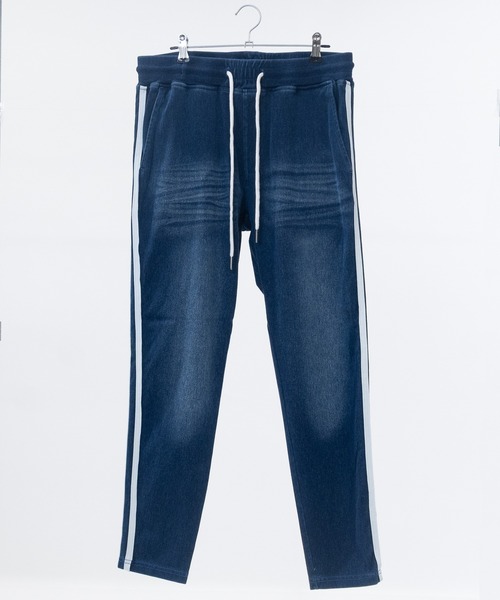 JOHN'S CLOSET(ジョンズクローゼット)の「【13】カットデニムサイドライン アンクルパンツ(デニムパンツ・メンズ・ネイビー/ブルー・MEDIUM/X-LARGE/LARGE)」の3枚目の写真