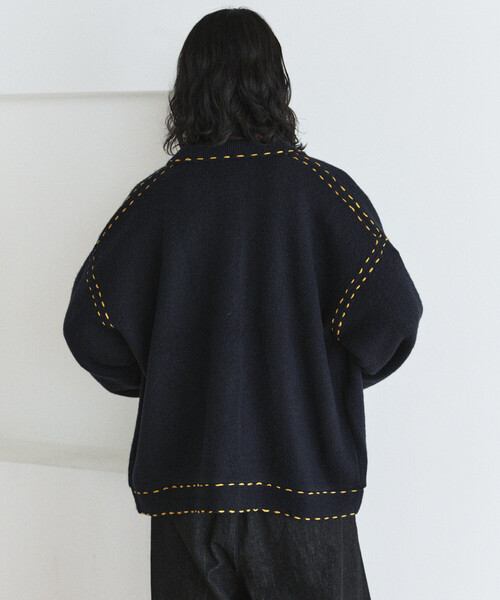 pinue ハンドステッチニットキャミ＆カーデセット（BLACK） PINUEハンドステッチニットキャミ＆カーデセット（BLACK）