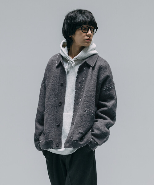 ハンドステッチニットJKT ハンドステッチニットJKT ユニセックス対応】ハンドステッチニット