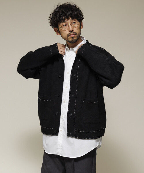 セール】Firsthand/ファーストハンド 配色 ハンド ステッチ ニット