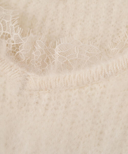 PROPORTION BODY DRESSING(プロポーションボディドレッシング)の「襟元レースニットトップ / 1215270121(ニット/セーター・レディース・ダークグレー/ピンク/ホワイト・FREE)」の6枚目の写真